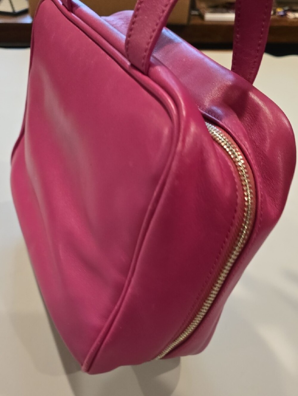 Coach Hot Pink Leather Tote Toiletries Cosmetic Y2K Rare Vintage Matching SET! - Picture 9 of 16